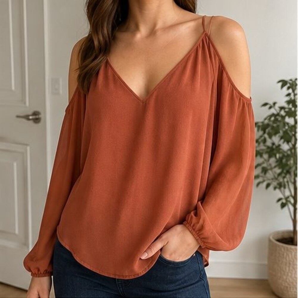 Rust Cami Blouse - Picture 2 of 6